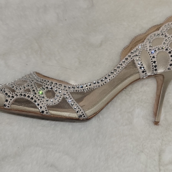 Badgley Mischka Marissa Ivory pumps size 10 - USED 1 TIME - Picture 4 of 9